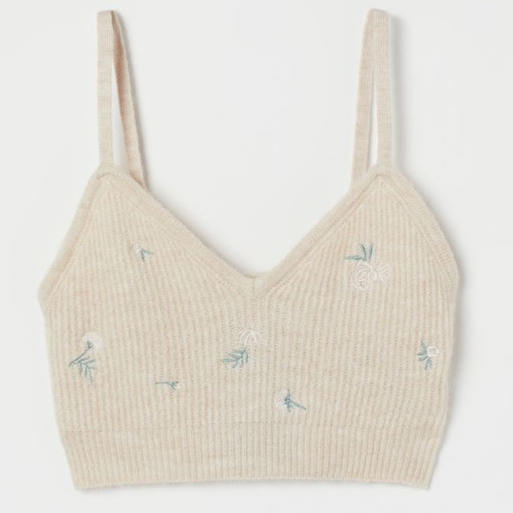 H&M knitting sweater crop top Large